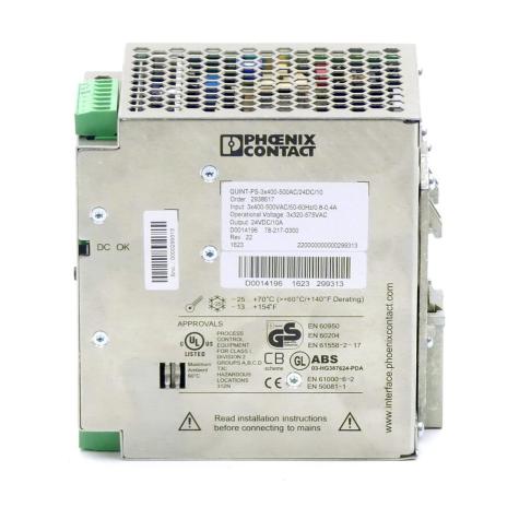 Stromversorgung QUINT-PS-3x400-500AC/24DC/10 Gebraucht