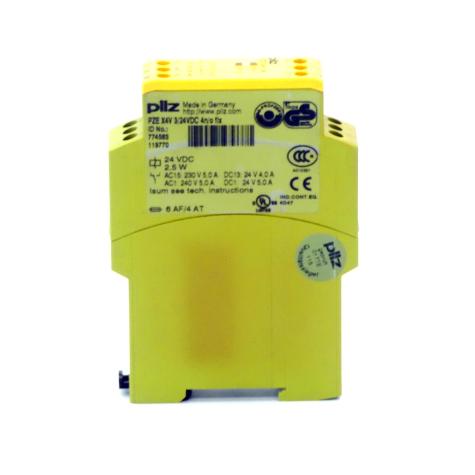 Safety relay PZE X4V 3/24VDC 4n/o fix Used