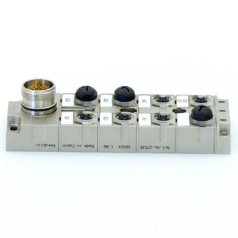 Verteiler MVP-Metall, 8xM12, 5pol, Steck. M23 19pol.  Gebraucht