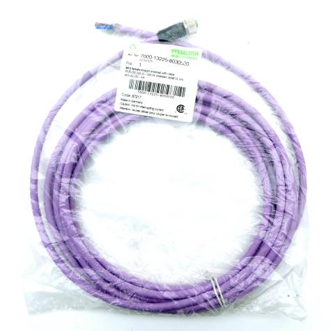 M12 female 0° A-cod. with cable  New FS