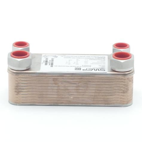 Plate heat exchanger B5THx20/1P-SC-M 2x3/4"INT HEX+2x1/2"INT HEX New
