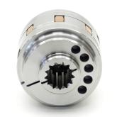 Claw coupling w. clamping hubs  Used