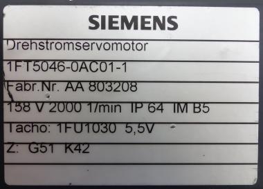 Drehstrom-Servomotor 1FT5046-0AC01-1 