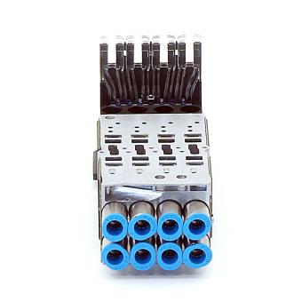 Anschlussplatte VMPA1-FB-AP-4-1 mit Elektronikmodul VMPA1-FB-EMG-8 