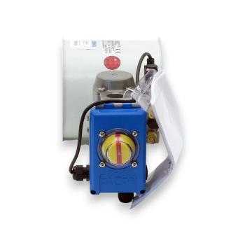 Butterfly valve without seal D = 175, pneumatically operated by rotary actuator 
