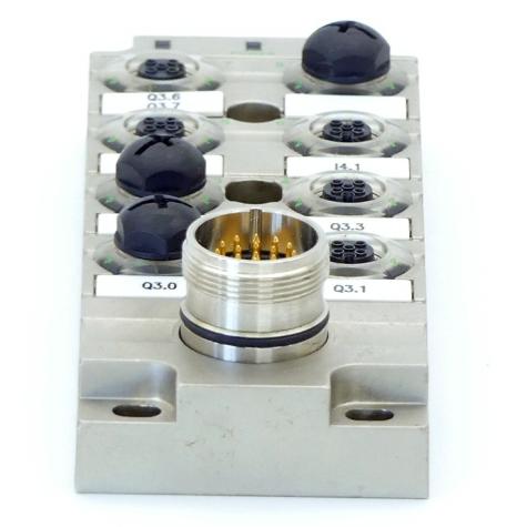Verteiler MVP-Metall, 8xM12, 5pol, Steck. M23 19pol.  Gebraucht
