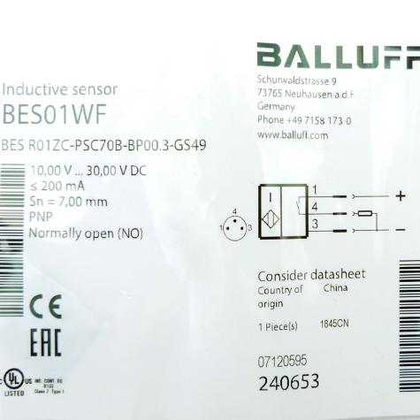 Inductive sensor BES01WF New FS