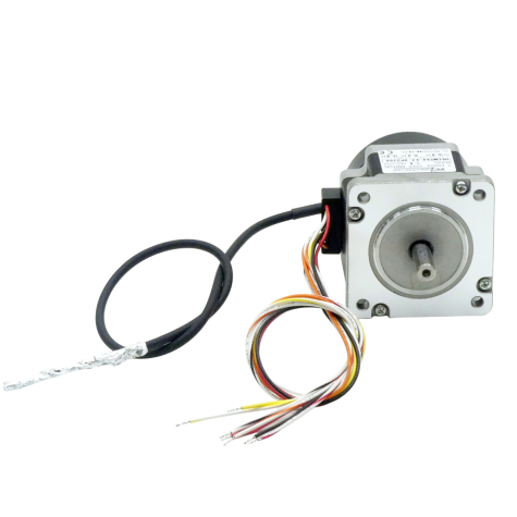 NEMA24 2-phase stepper motor 1.8° 0.85Nm Strands: 8 2.0A  Front shaft: 8mm Encoder line driver  New FS