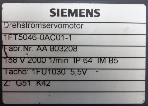 Three-phase servo Motor AA 803208 Used