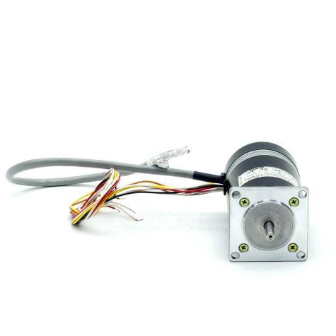 NEMA23 2-Phasen-Schrittmotor 1.8° 0.95Nm Litzen:8 2.3A 2-Wellenenden:6.35mm Encoder Line Driver  Neu OVP