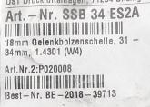 Gelenkbolzenschelle 31-34 mm  