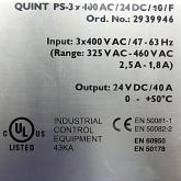 Power supply for industrial use 78-107-1300 Used