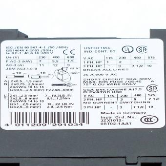 Sirius Schütz 3RT1024-1B 3ZX1012-0RT02-1AA1 