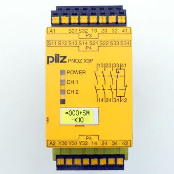 Safety switching device PNOZ X3P C 24VAC 3n/o 1n/c 1so 