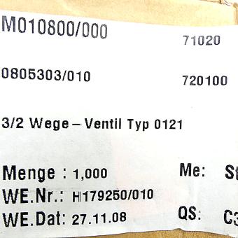Magnetventil 00050980 Neu geöffnete OVP