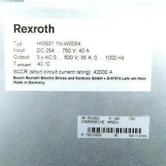 IndraDrive HMS01.1N-W0054-A-07-NNNN 