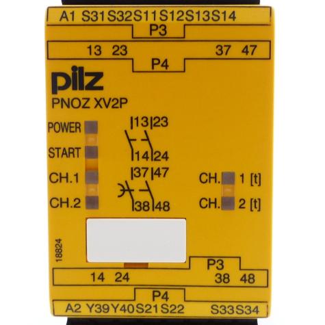 Not-Aus-Schaltgerät PNOZ XV2P C 0,5/24VDC 2n/o 2n/o fix PNOZ 787504 XV2P C 0,5/24VDC 2n/o 2n/o fix Gebraucht