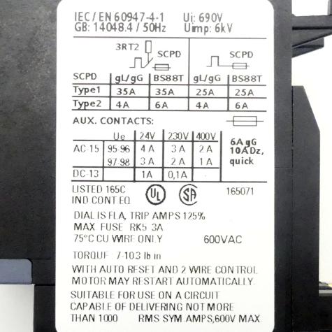 Overload relay 0,70...1,0 A  Refurbished
