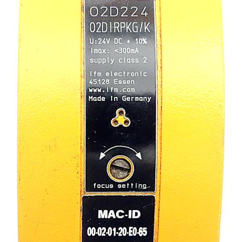 Object detection sensor O2DIRPKG/K Used