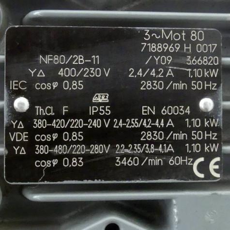 Getriebbemotor NF80/2B-11  Neu