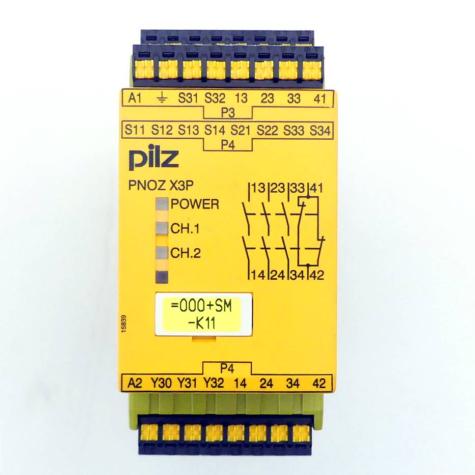 Safety switching device PNOZ X3P C 24-240VACDC 3n/o 1n/c 1so Used