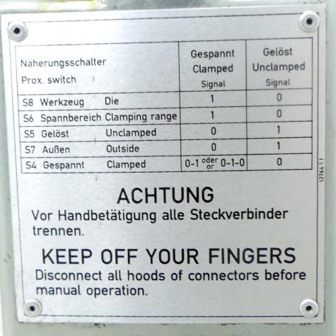 Electromechanical clamping system  Used