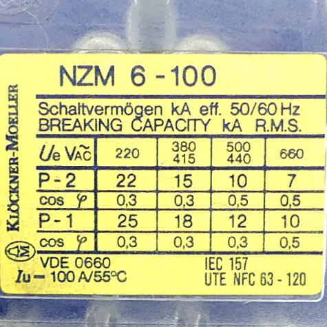 Leistungsschalter ZM6-100 Gebraucht