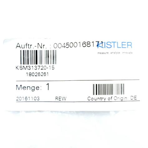 Sensor cable RKTS 8-299/15M KSM313720-15 New FS