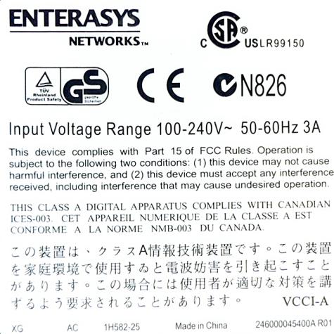 Enterasys Matrix E Series I53091434011 Used