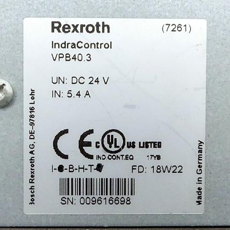 IndraControl V VPB40.3D1L-4G0NN-D5D-DN-NN-FW Used