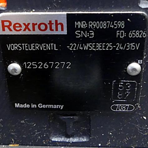 Electrically controlled servo directional control valve 4/3 4WSE3EE25-24/300B9ET315K9DM New