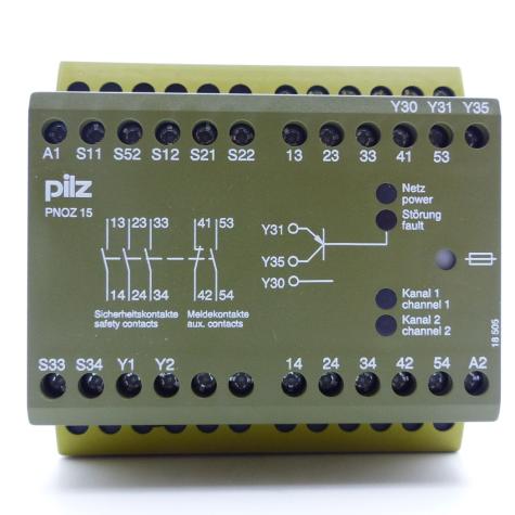 Safety Relay PNOZ 15 24VDC 3n/o 1n/o 1n/c New