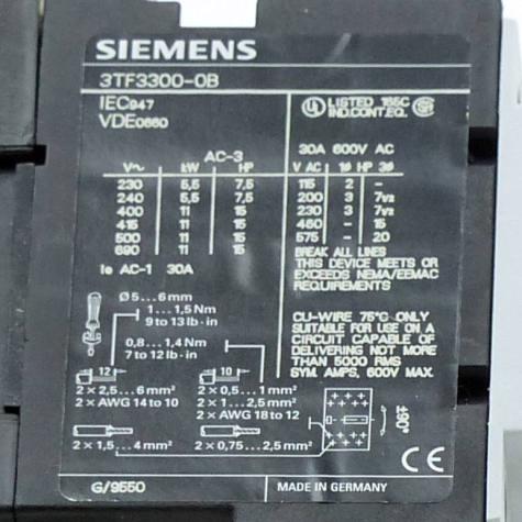 Contactor /Contactor 3TF33 00 3ZX1012-0TF01-1AA1 New