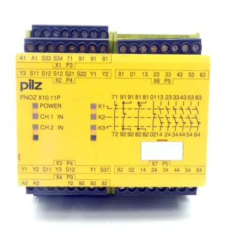 safety relay PNOZ X10.11P 24VDC 6n/o 4n/c 6LED Used