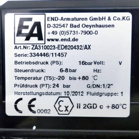 Schwenkantrieb mit Kugekhahn  Neu