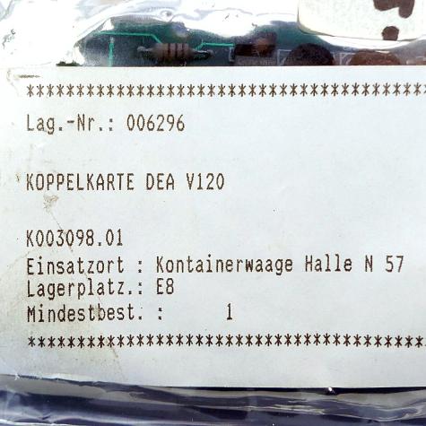 Coupling card DEA V120 