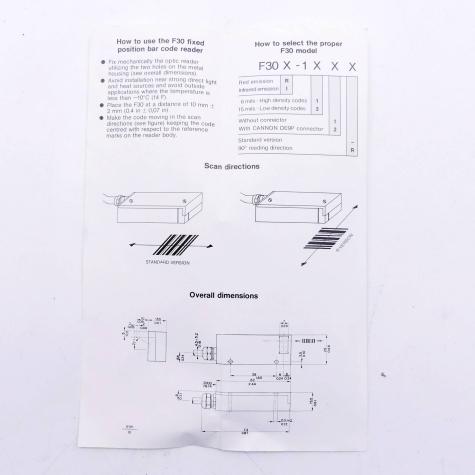 Barcodescanner F301-111 92C09197 