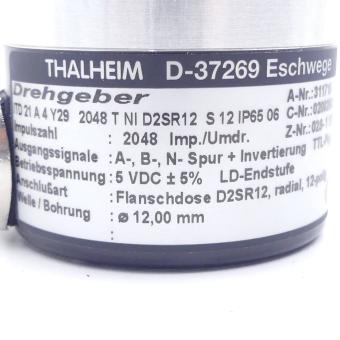 Drehgeber ITD 21 A 4 Y29 2048 T NI D2SR12 S 12 