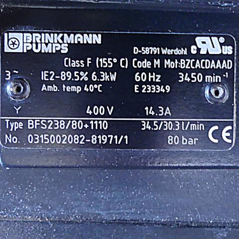 Schraubenspindelpumpe BFS238/80+1110 Used