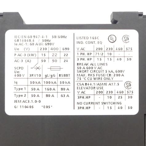 Leistungsschütz 3RT1036-1BB40 