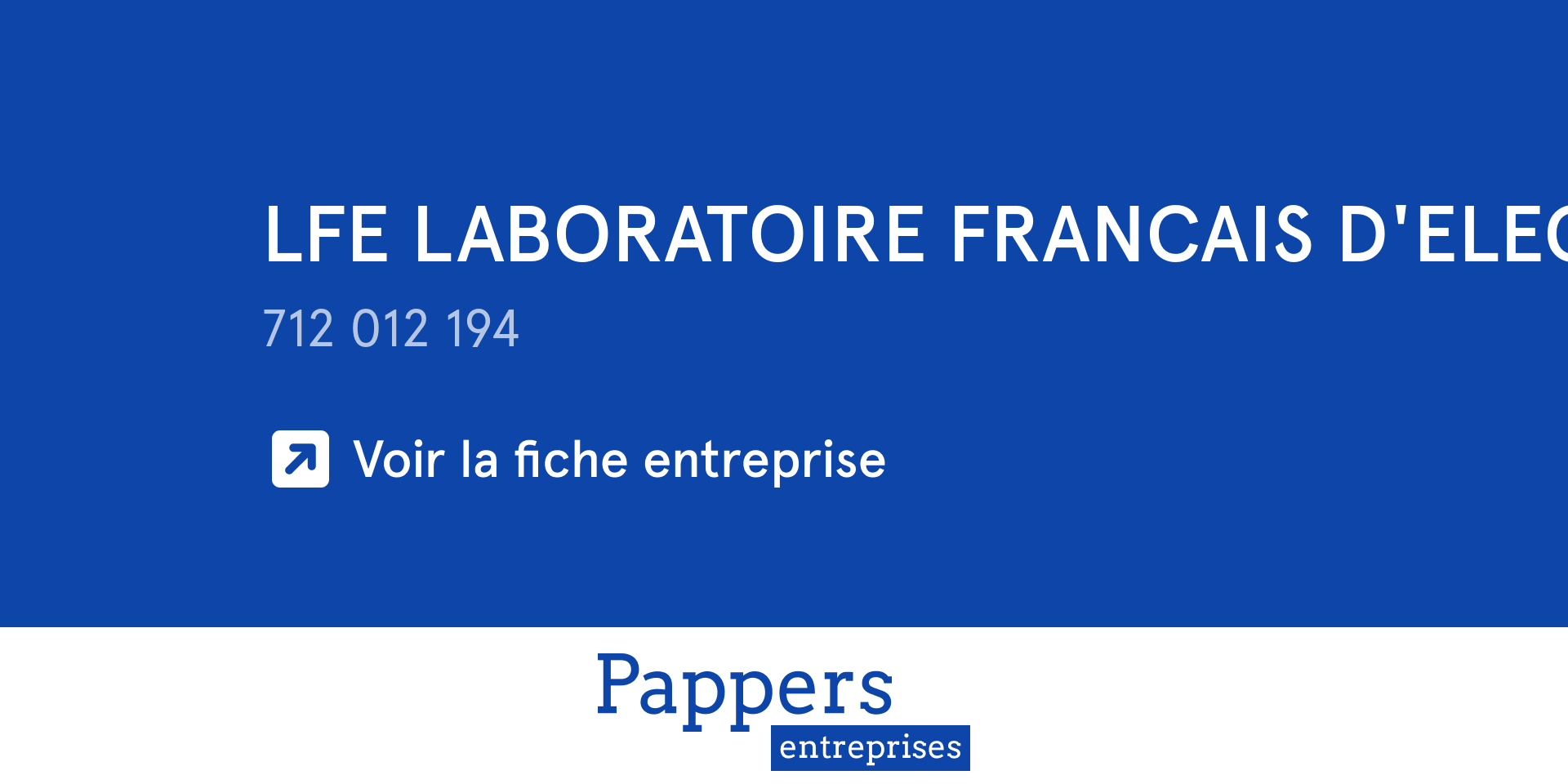 LFE laboratoire francais D´electronique