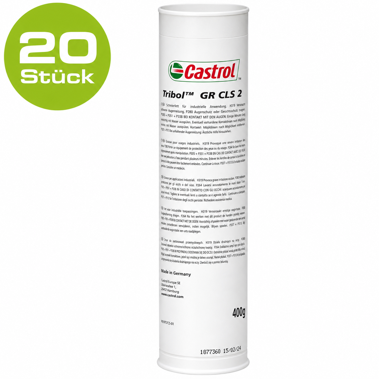 400 gr. Kartusche 20 Stück  Neu OVP