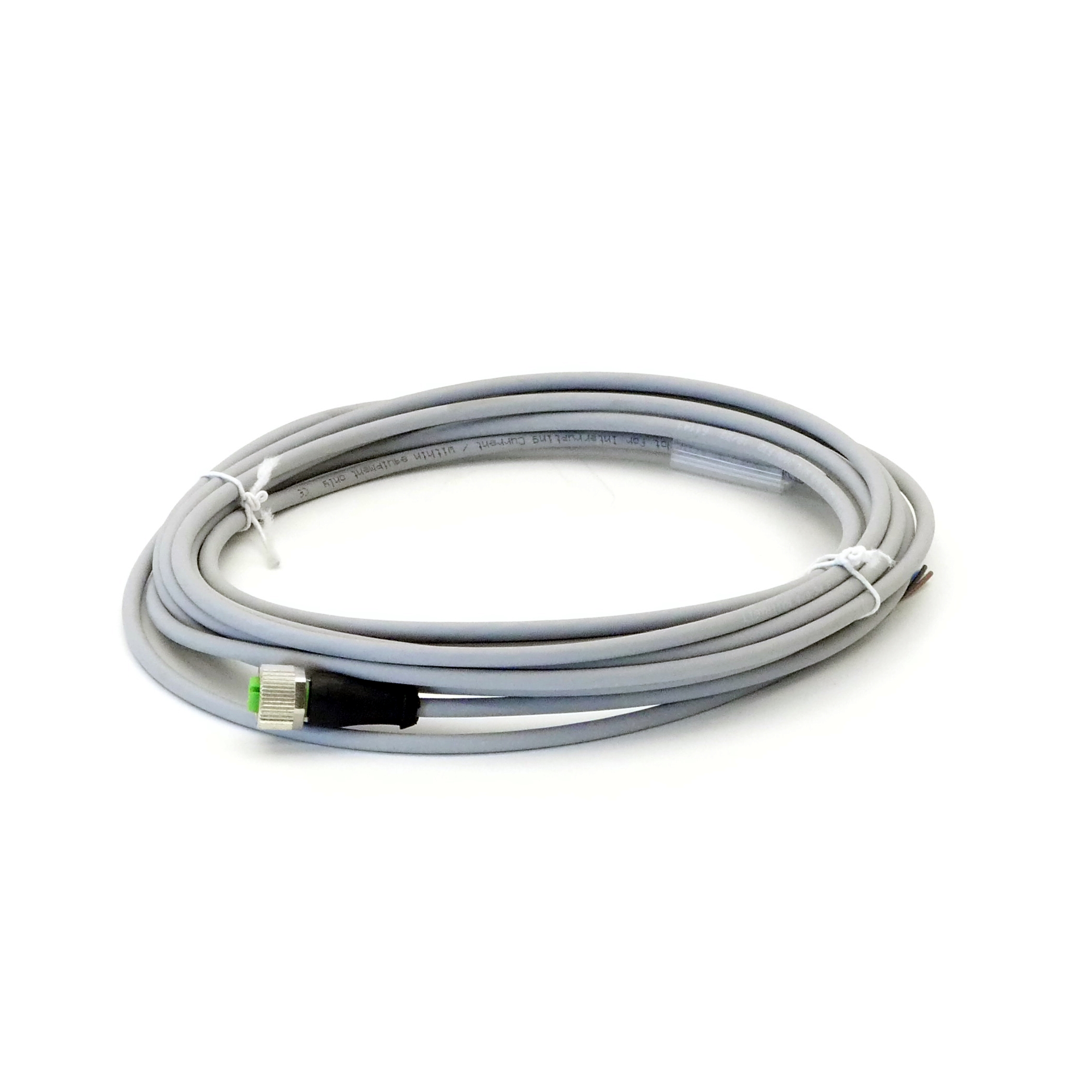 M12 female 0° A-cod. with cable