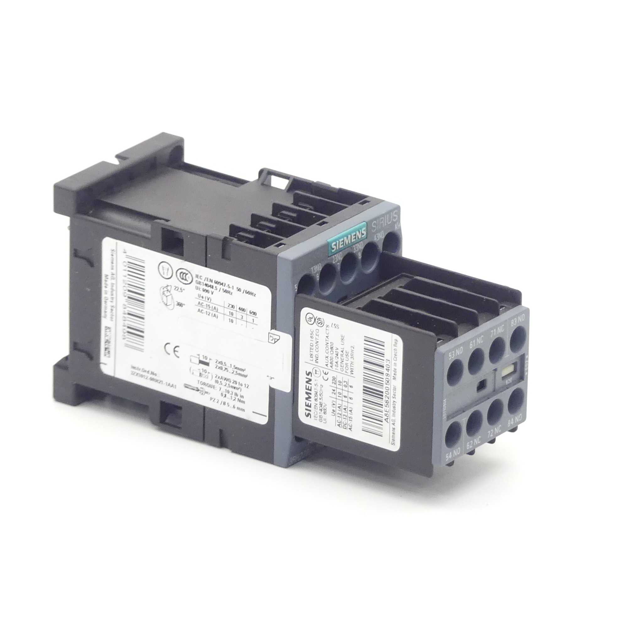 Auxiliary contactor 3RH2262-1BB40 