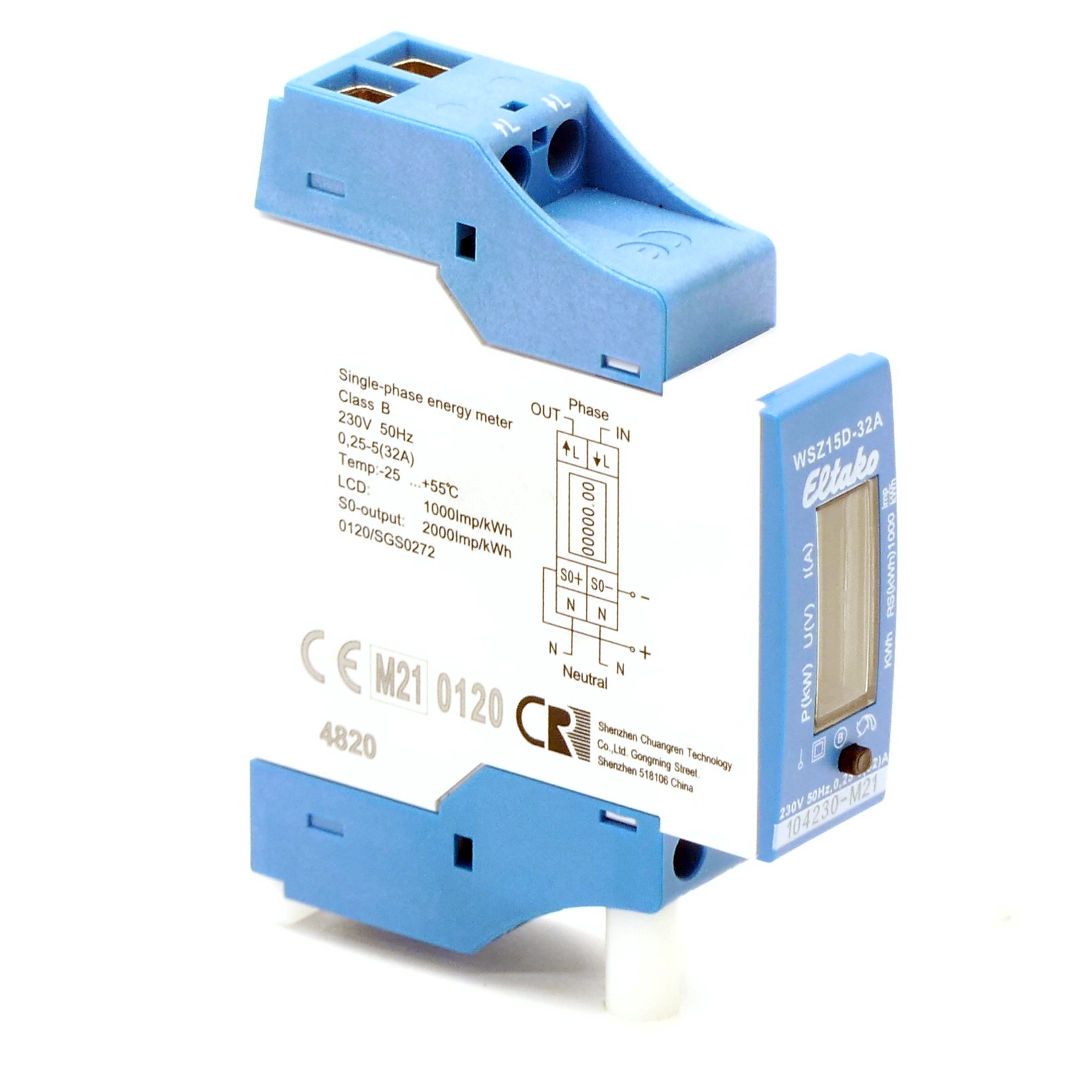 Single-phase energy meter WSZ15D-32A 