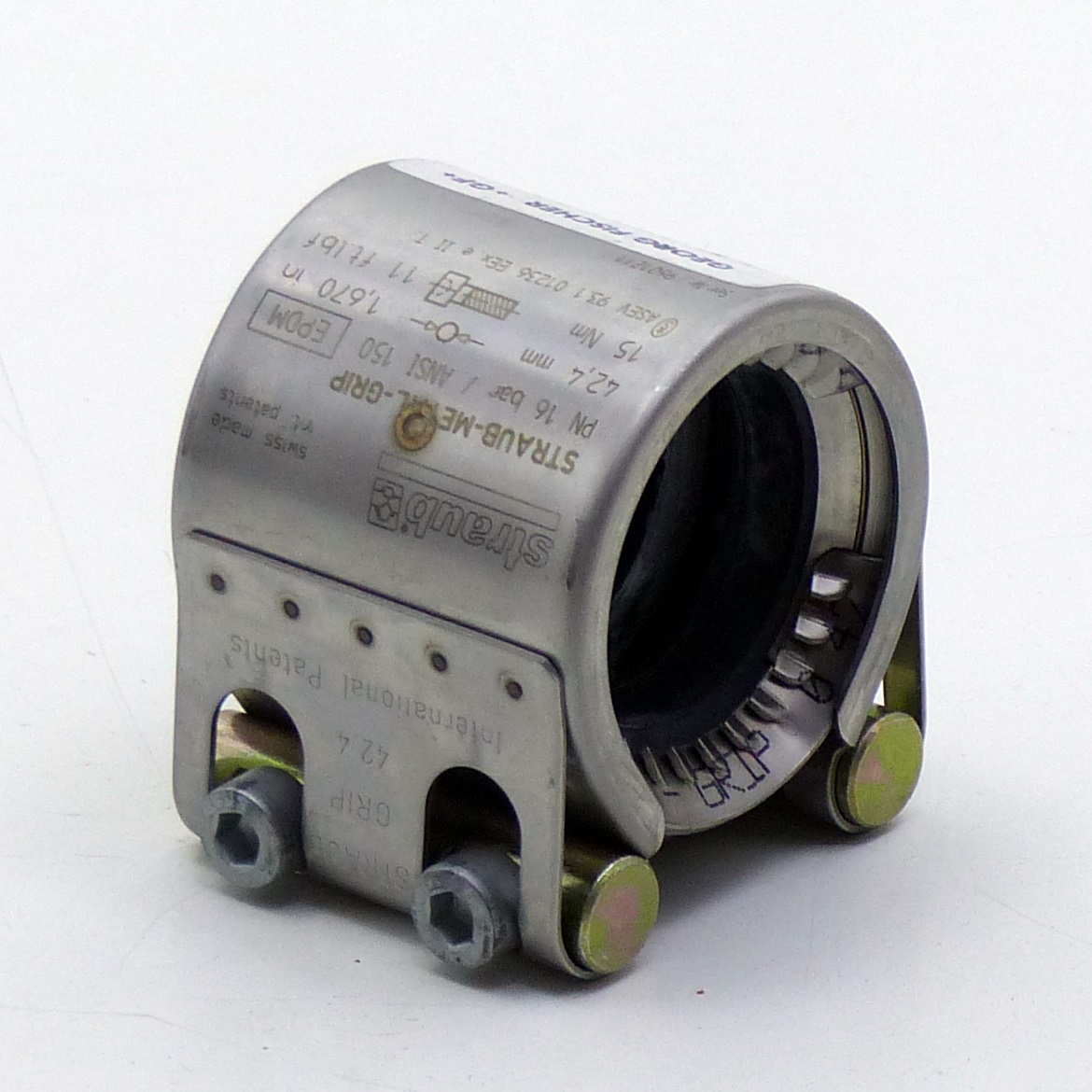 STRAUB-METAL-GRIP EPDM-Dichtung Edelstahlverschluß