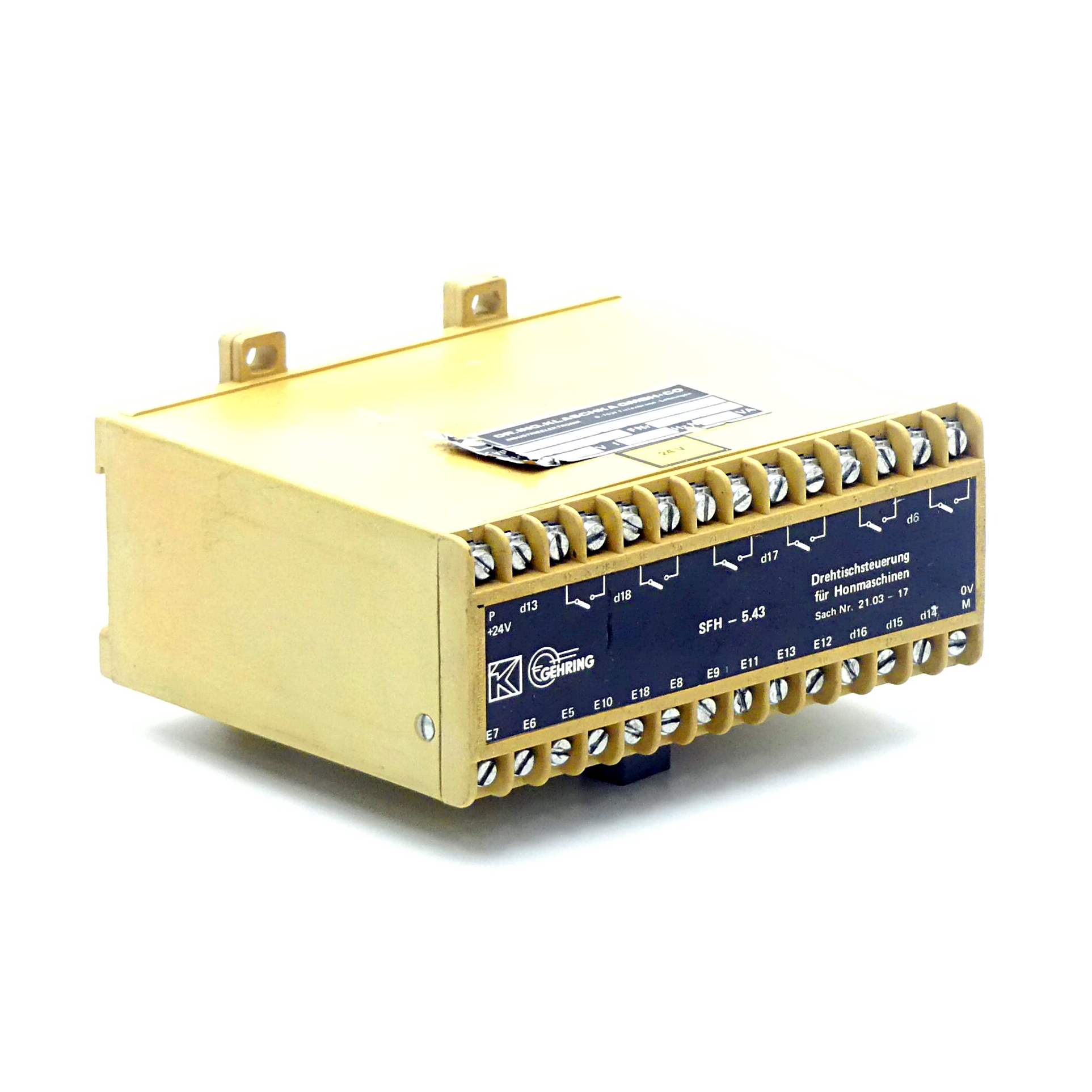 Turntable control for honing machine SFH - 5.43