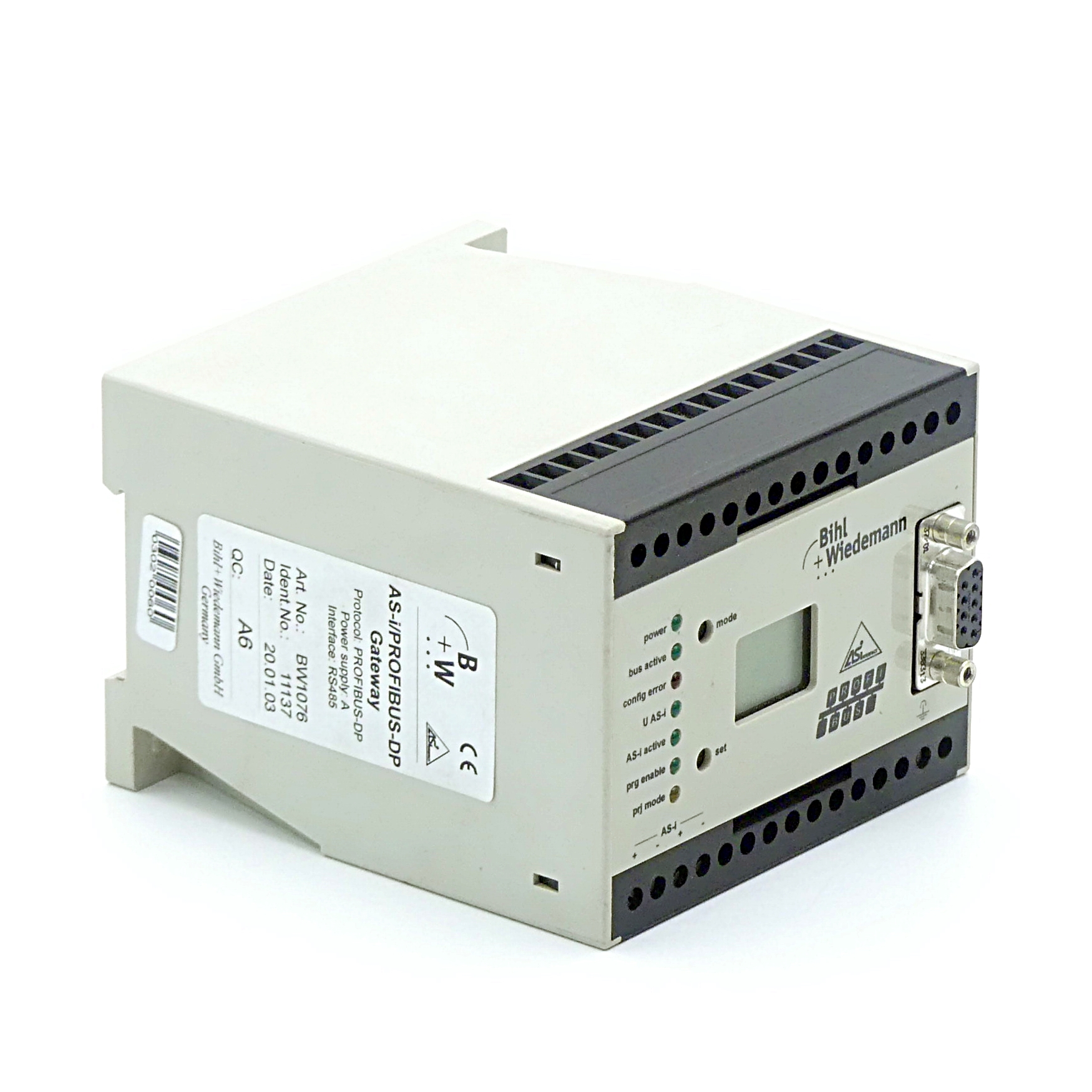 AS-i / PROFIBUS-DP Gateway BW1076 