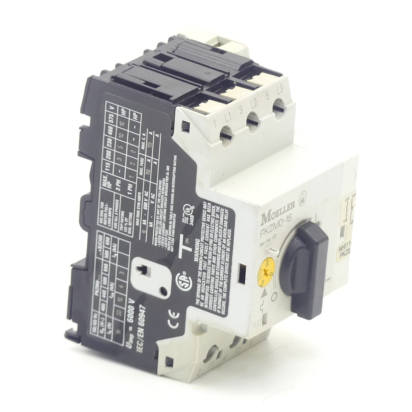 Motor protection switch with auxiliary contact PKZM-16 