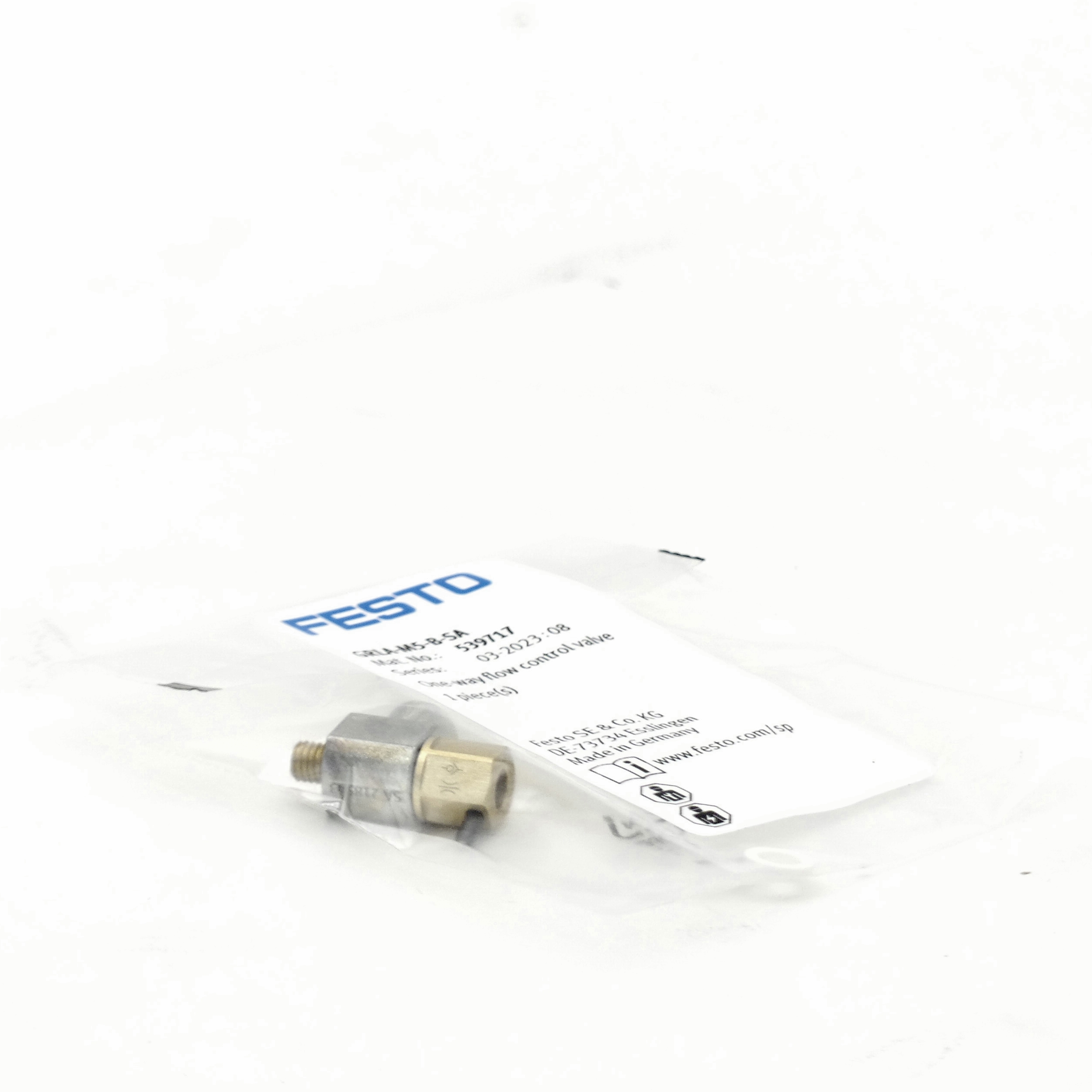One-way flow control valve GRLA-M5-B -SA